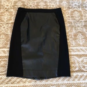 Faux leather fitted skirt size 6